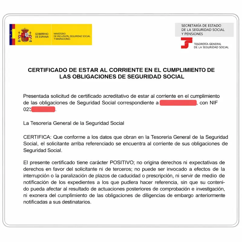 Как получить справку об отсутствии задолженности в Seguridad Social?