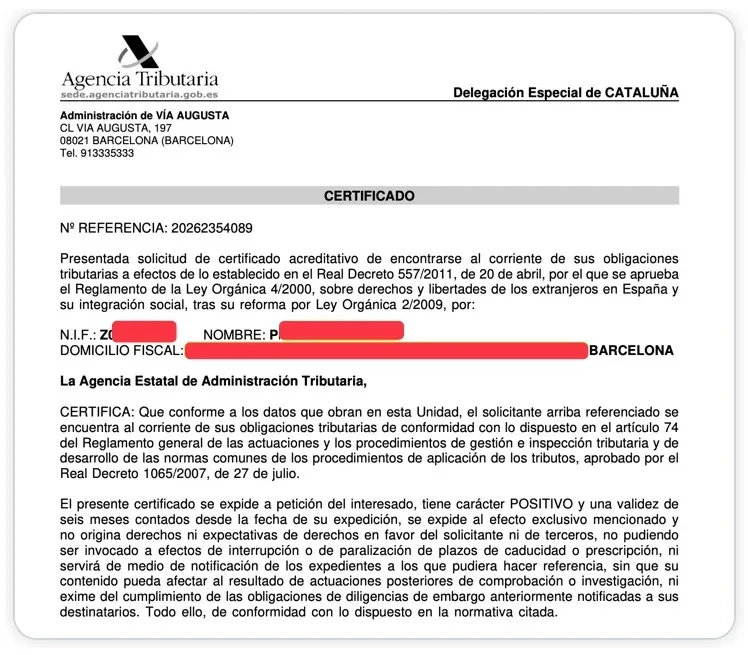 Как получить справку об отсутствии задолженности в налоговой Испании?