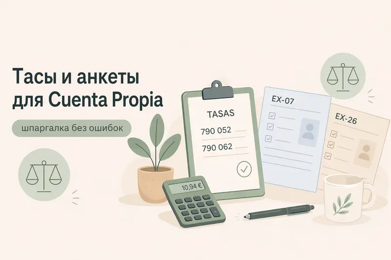 Пошлины и анкеты для ВНЖ Cuenta Propia: как не ошибиться при подаче