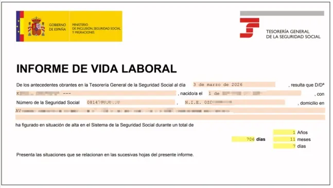 Как получить онлайн отчет о трудовой деятельности Vida laboral?